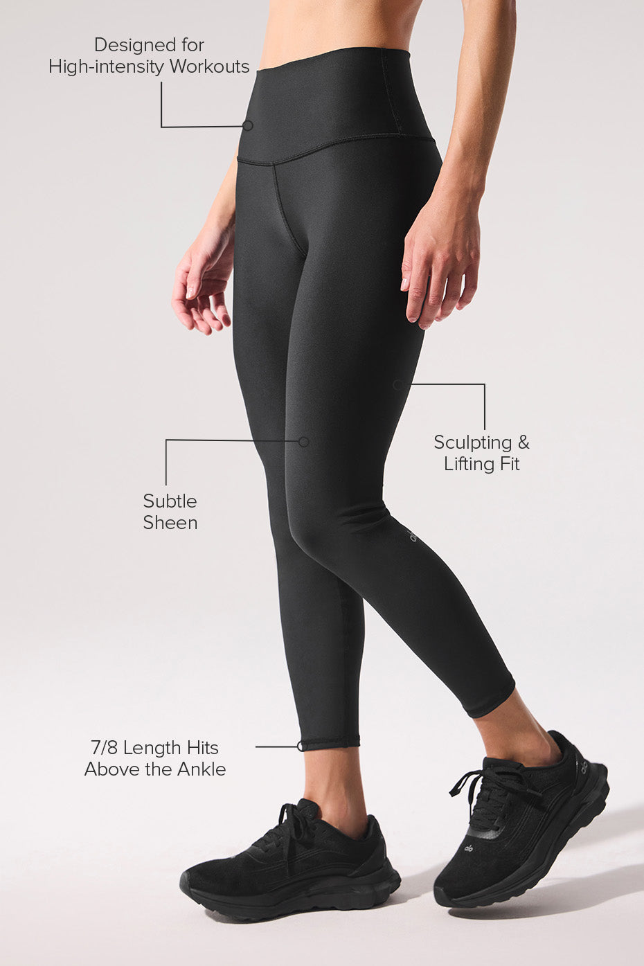 7/8 High-Waist Airlift Legging - Black