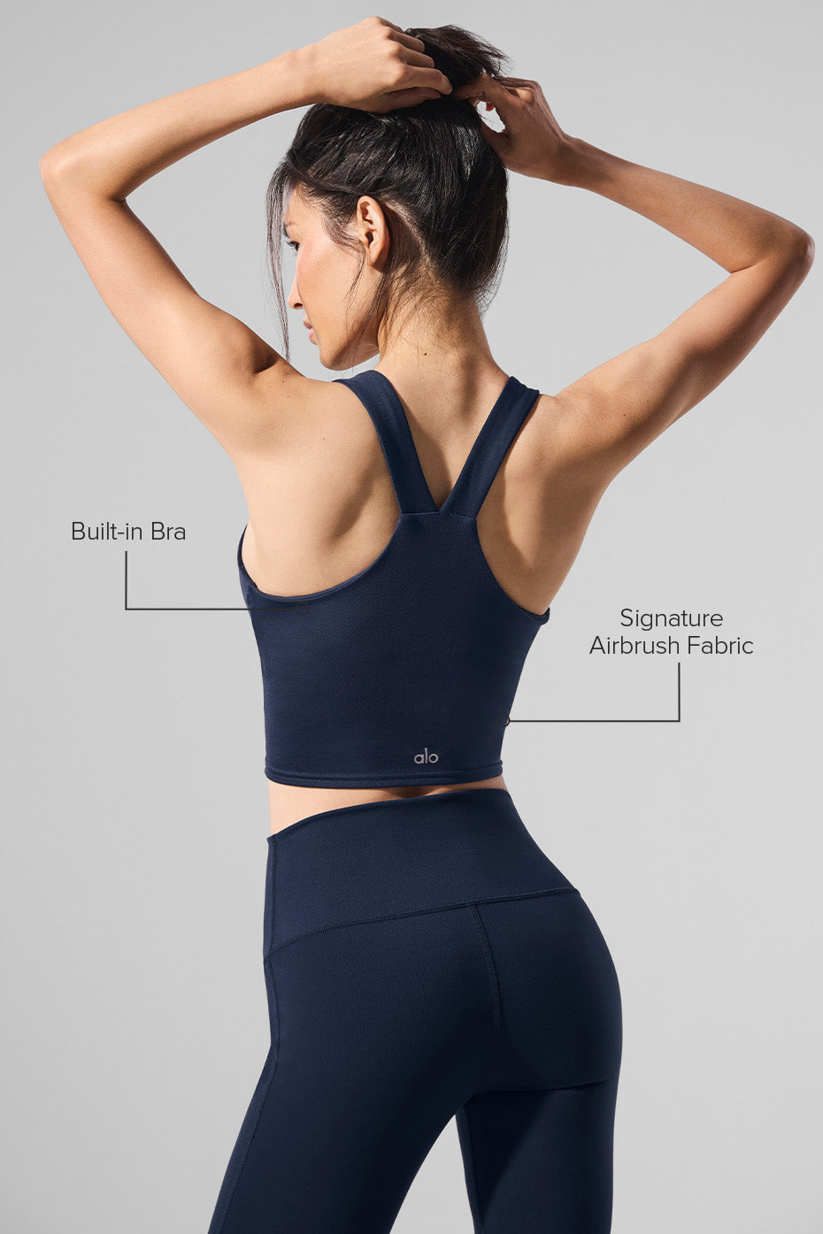 Airbrush Real Bra Tank - Navy