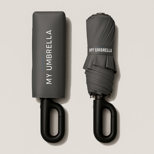 MY UMBRELLA - Parapluie Automatique Ultra-Résistant Gris