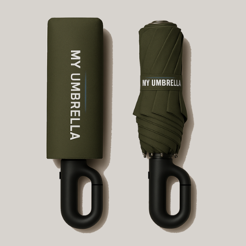 MY UMBRELLA - Parapluie Automatique Ultra-Résistant Vert Kaki